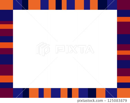 Geometric pattern frame, white space, navy blue Geometric pattern frame, white space, navy blue 125083879