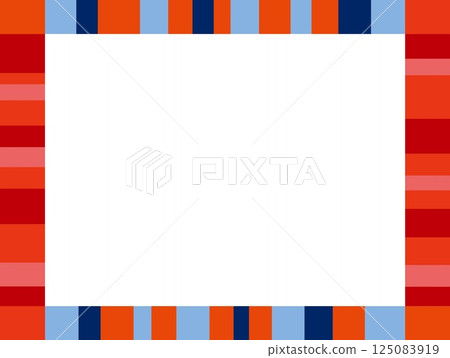 Geometric pattern frame white space orange 125083919