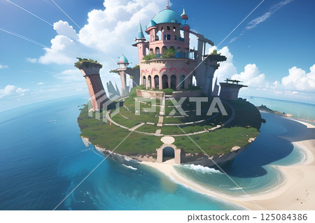 Game background European style majestic world image national castle Game background European style majestic world image national castle 125084386