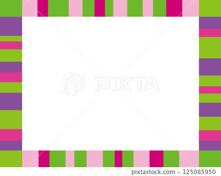 幾何圖案框架白色空間綠色 幾何圖案框架白色空間綠色 125085950