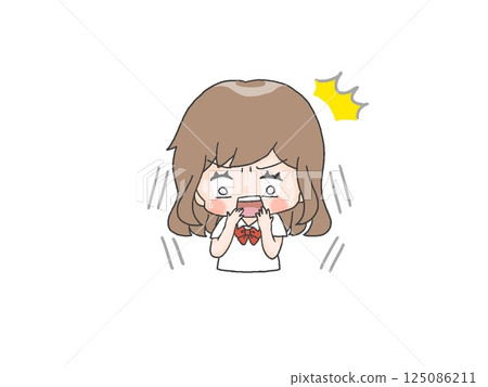 A girl who is amazed A girl who is amazed 125086211