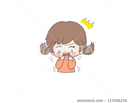 A girl who is amazed A girl who is amazed 125086259