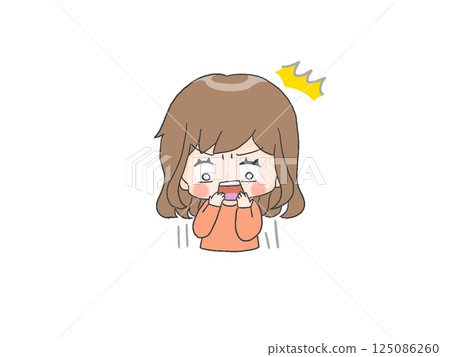 A girl who is amazed A girl who is amazed 125086260