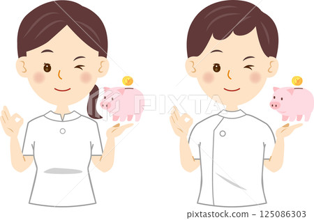護士，好的，眨眼，存錢罐 125086303
