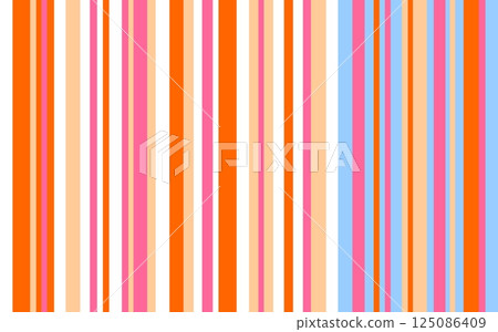 條紋圖案，色彩鮮豔，橘色 125086409