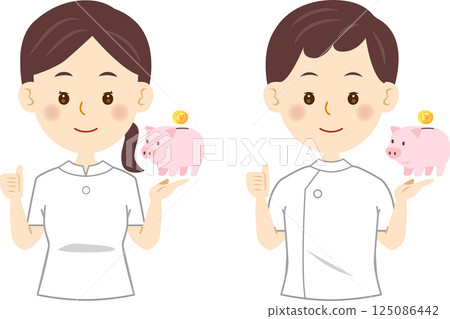 Nurse male and female Good Piggy bank 125086442