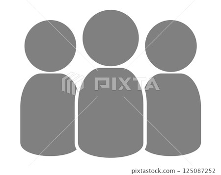 People silhouette icon (group of three) 125087252