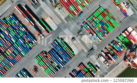 貨櫃堆場俯視圖 125087260