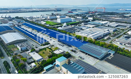 Aerial view of industrial landscape 125087263