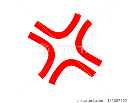 憤怒的標記（惱怒的圖示） 125087865