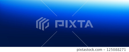 Deep blue sea gradient wallpaper. Abstract dark navy underwater background. Blurred ocean backdrop for template, presentation, banner, brochure, poster. Deep water or night sky concept design. Vector 125088271