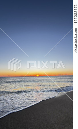 Sunset ocean beach. High quality photo Sunset ocean beach. High quality photo 125088371