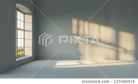 window where light shines in 125088428