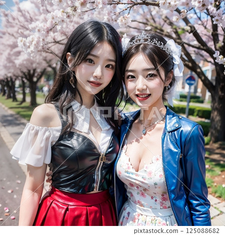 即使在櫻花下，他們倆也是好朋友 125088682
