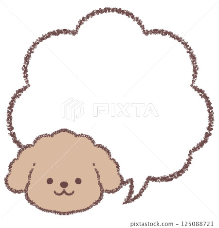 Toy poodle and speech bubble 125088721