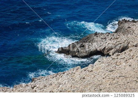 Experience the stunning coastal beauty of Ayia Napa, Larnaka in Cyprus during a sunny day by the sea 125089325