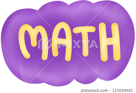 A symbol sign representing the subject of Mathematics 125089483