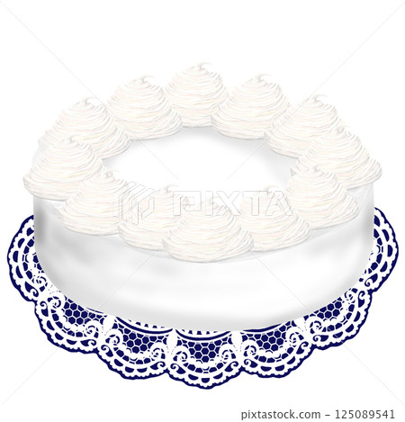 簡單裝飾蛋糕插圖 簡單裝飾蛋糕插圖 125089541