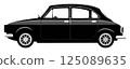 老式汽車向量單色剪影 125089635