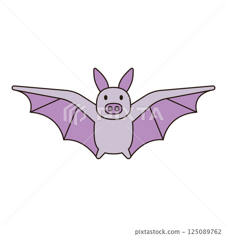 BAT cute animal illustration outline doodle simple kawaii Japanese style drawing kiddy icon minimalist symbol isolated BAT cute animal illustration outline doodle simple kawaii Japanese style drawing kiddy icon minimalist symbol isolated 125089762