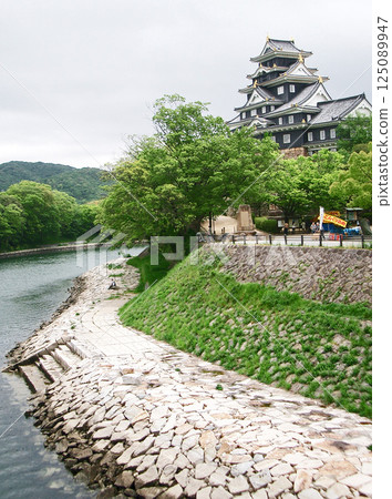 岡山縣的岡山城（烏鴉城）和旭川 125089947