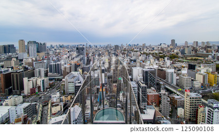 從通天閣特別戶外觀景台眺望大阪市 從通天閣特別戶外觀景台眺望大阪市 125090108