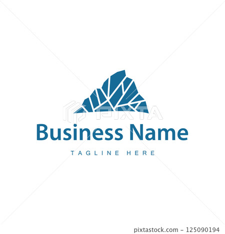 icebreg logo design antarctic iceberg concept with a simple minimalist concept of natural scenery with natural mountain symbols 125090194