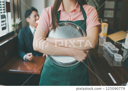 waitress, female, lady 125090779