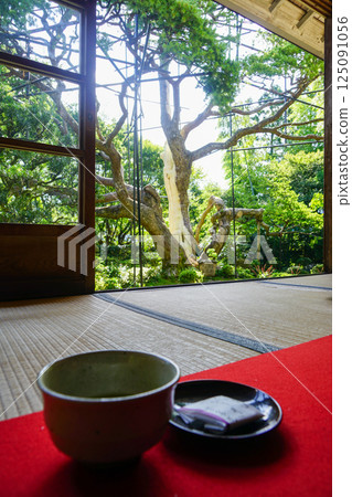 Fresh green Japanese-style room and tea Fresh green Japanese-style room and tea 125091056