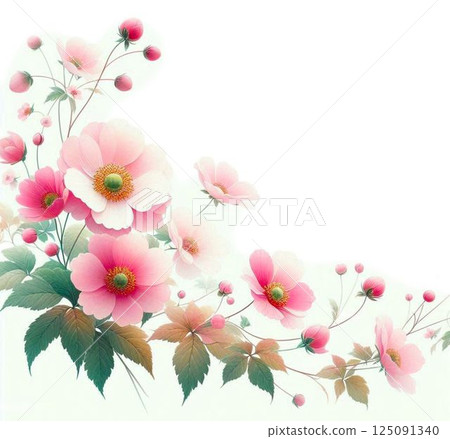 粉紅色花朵背景素材 125091340