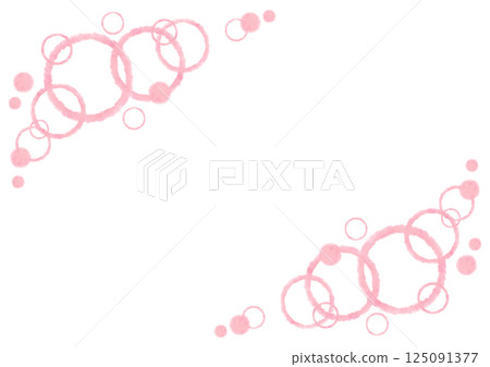 Cute pink watercolor round texture border Cute pink watercolor round texture border 125091377