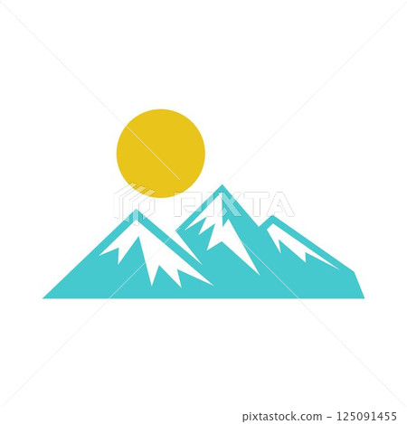 Mountain peak logo design 125091455