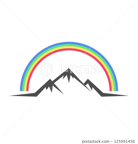 Mountain peak logo design 125091456
