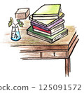 Book desk hand-drawn cute 125091572