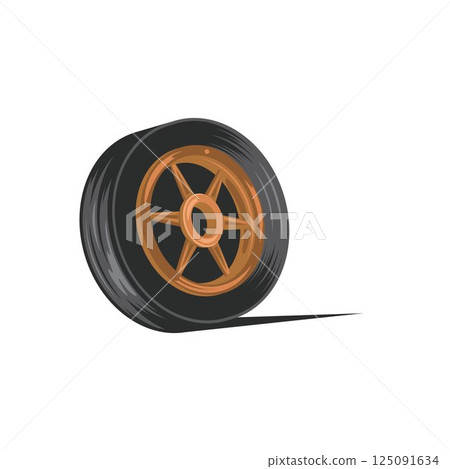 car wheels spinning cartoon vector element design car wheels spinning cartoon vector element design 125091634