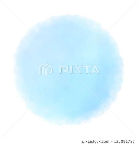 Cool blue watercolor round texture background material 125091755