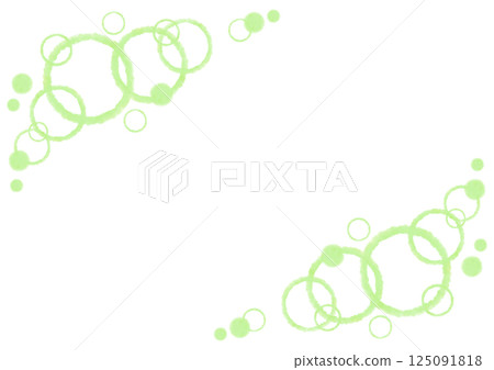Cute green watercolor simple background material decorative frame 125091818