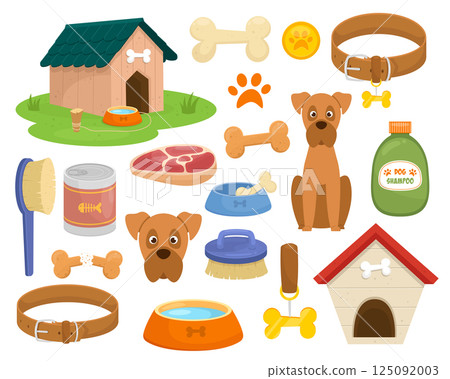 Dog collection clipart design illustration 125092003