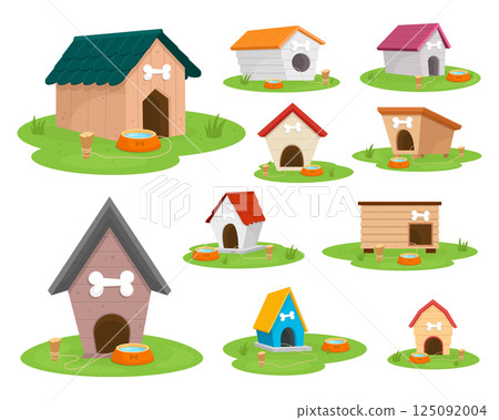 Dog house clipart design illustration 125092004