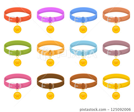 Dog collar clipart design illustration 125092006