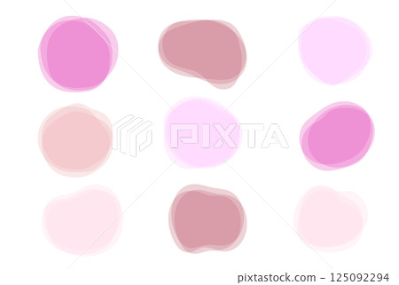 一組造型寬鬆、色彩鮮豔柔和的鏡框。 125092294