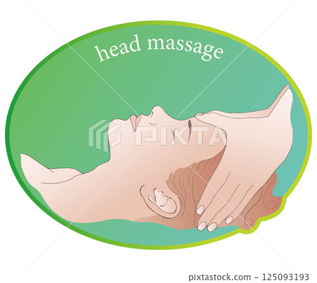 頭部按摩,壓力點,頭部水療,頭部治療 頭部按摩,壓力點,頭部水療,頭部治療 125093193