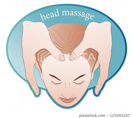 頭部按摩，壓力點，頭部水療，頭部治療 125093287