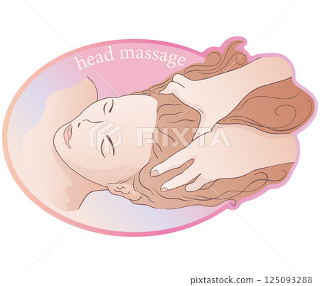 頭部按摩，壓力點，頭部水療，頭部治療 125093288