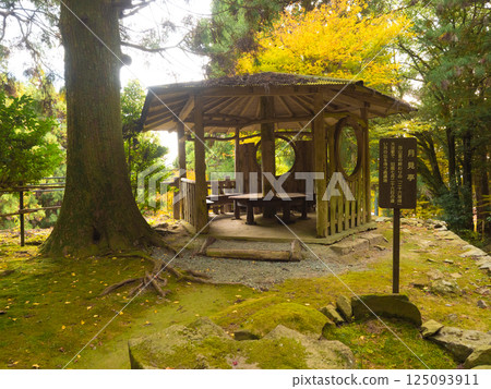 "Tsukimitei" during the autumn foliage season (in the grounds of Banshu Kiyomizu-dera Temple) 125093911