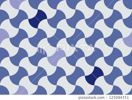 日本傳統圖案:Bundo Tsunagi_Ultramarine 日本傳統圖案:Bundo Tsunagi_Ultramarine 125094351
