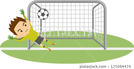 足球守門員圖像插圖 足球守門員圖像插圖 125094474