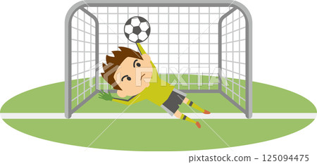Soccer goalkeeper image illustration 125094475