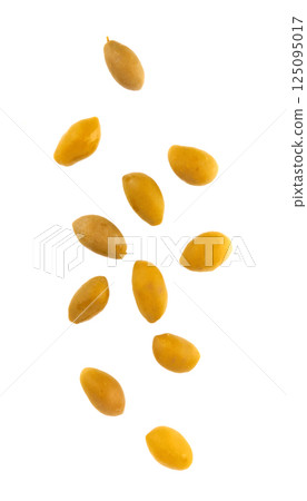 Green olives isolated 125095017