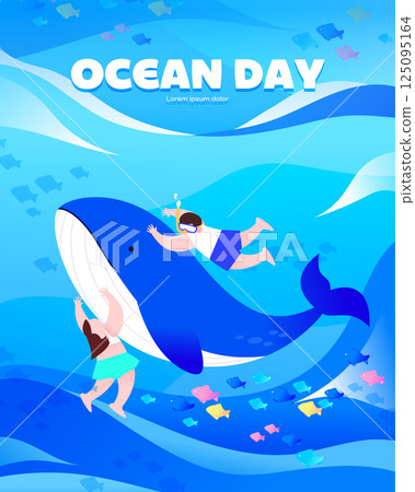 Ocean Day Illustration 125095164
